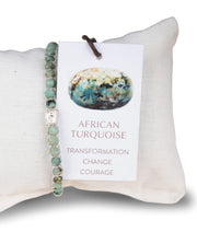 African Turquoise Bracelet Gold