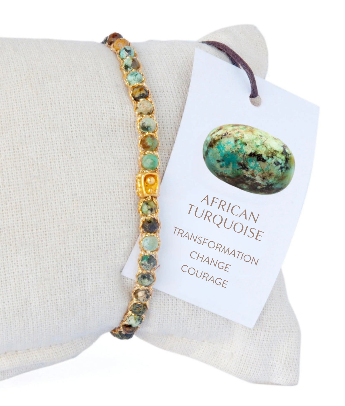 African Turquoise Bracelet Gold