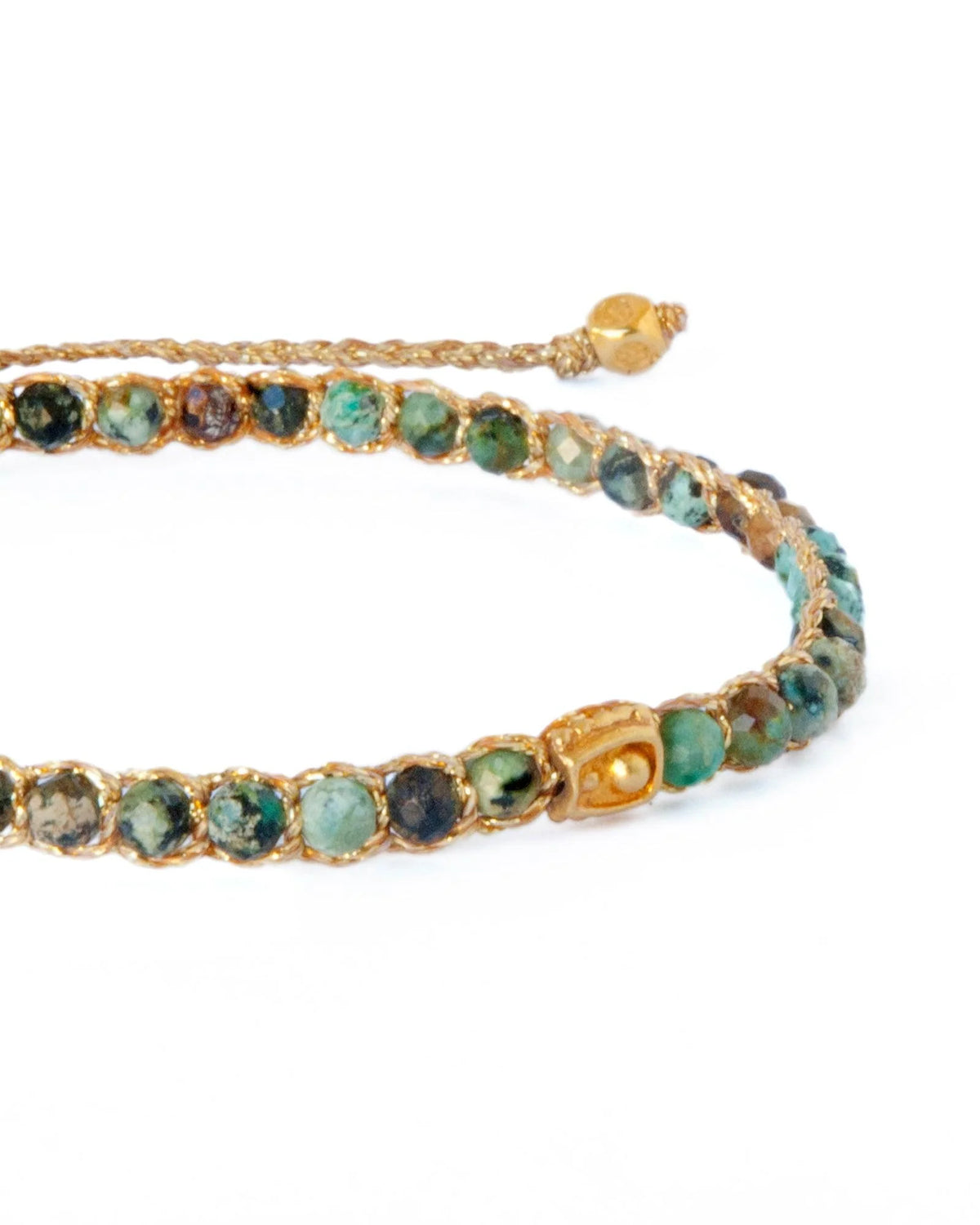 African Turquoise Bracelet Gold