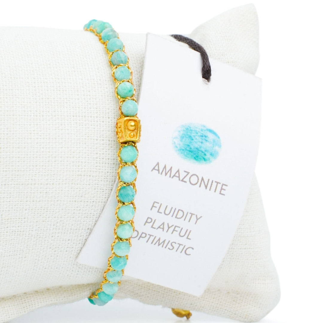 Amazonite SA Bracelet Gold