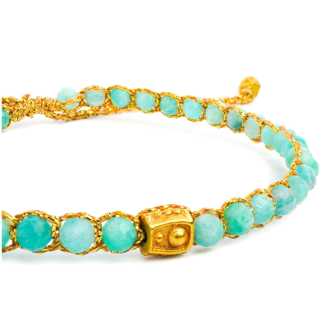Amazonite SA Bracelet Gold