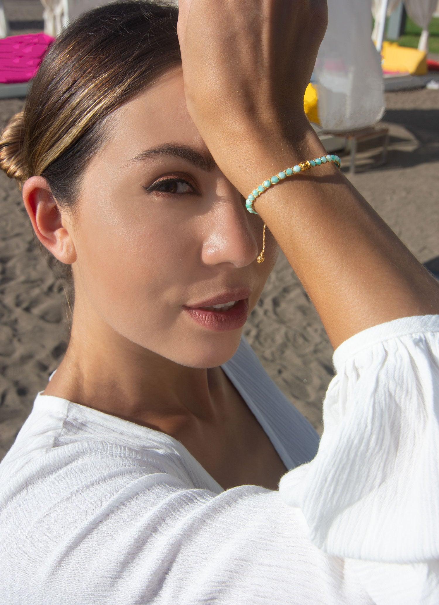 Amazonite Bracelet Gold