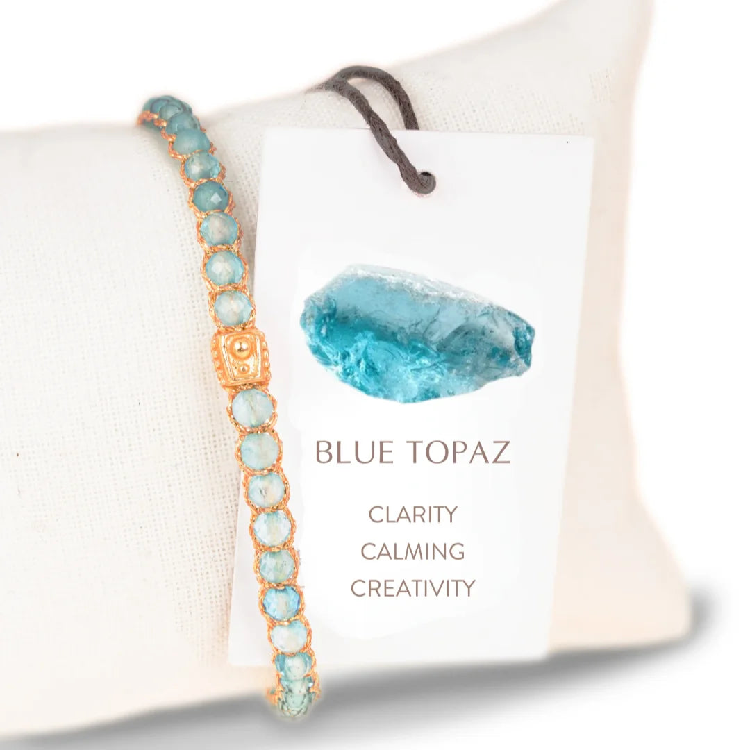 Blue Topaz Bracelet Gold