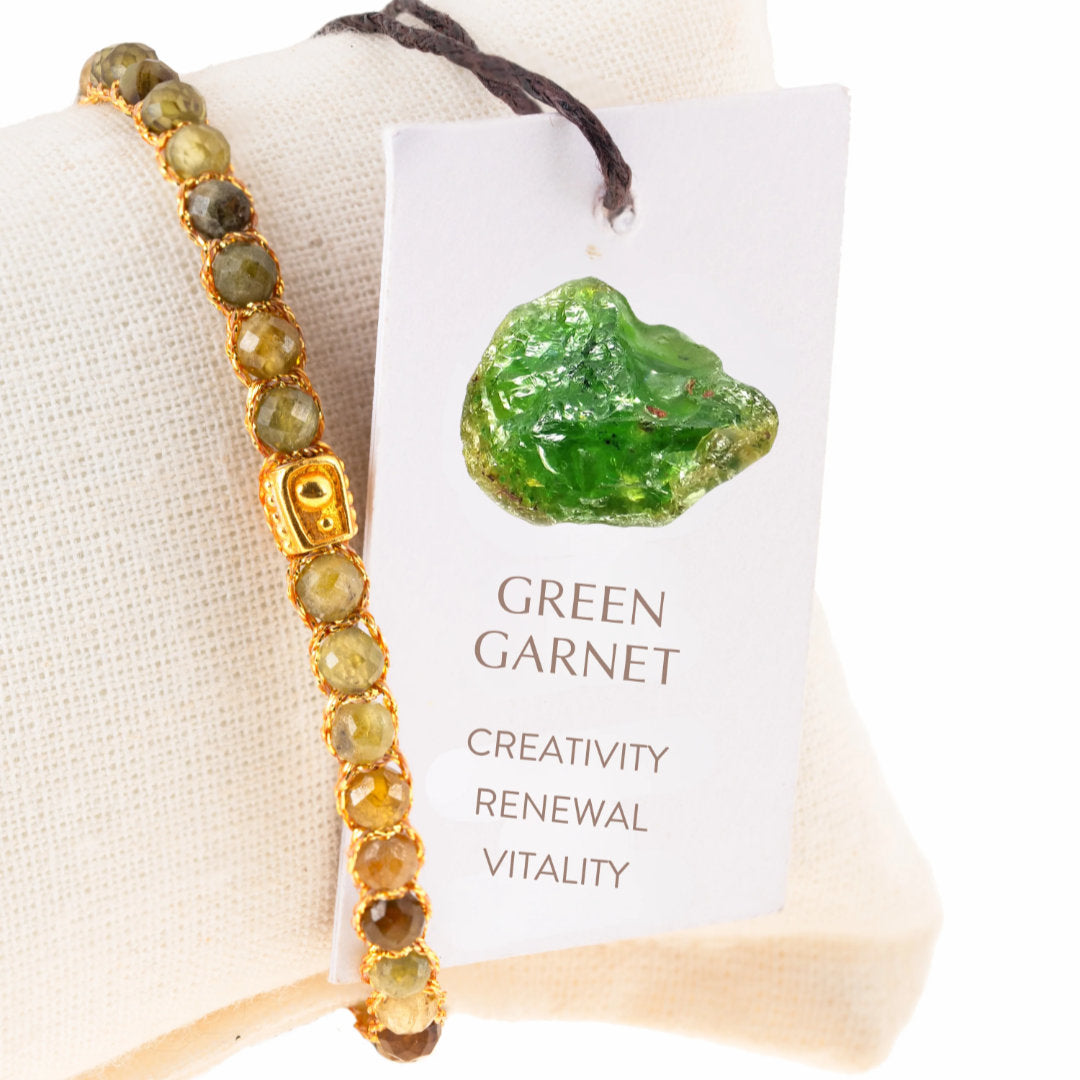 Green Garnet Bracelet Gold