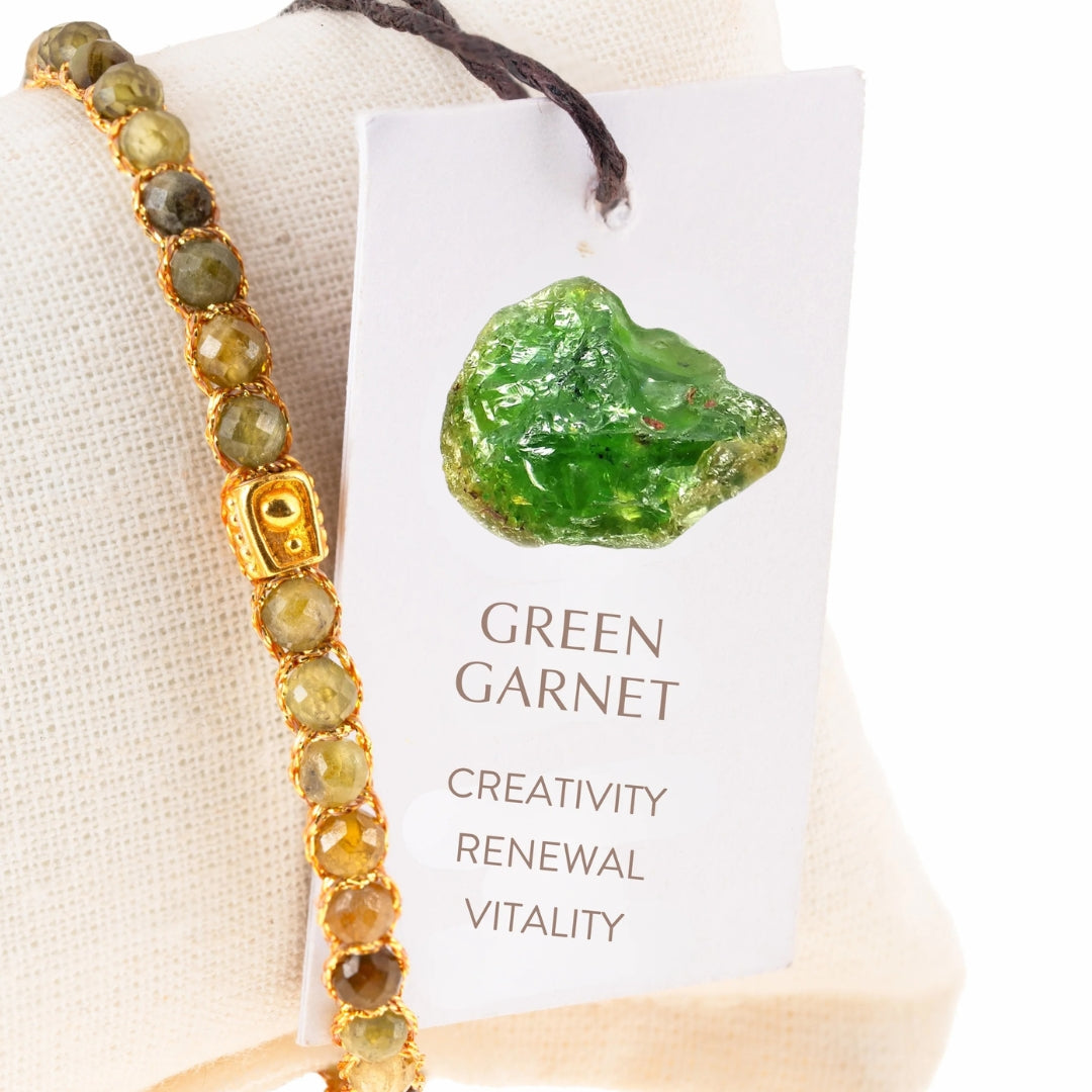 Green Garnet Bracelet Gold