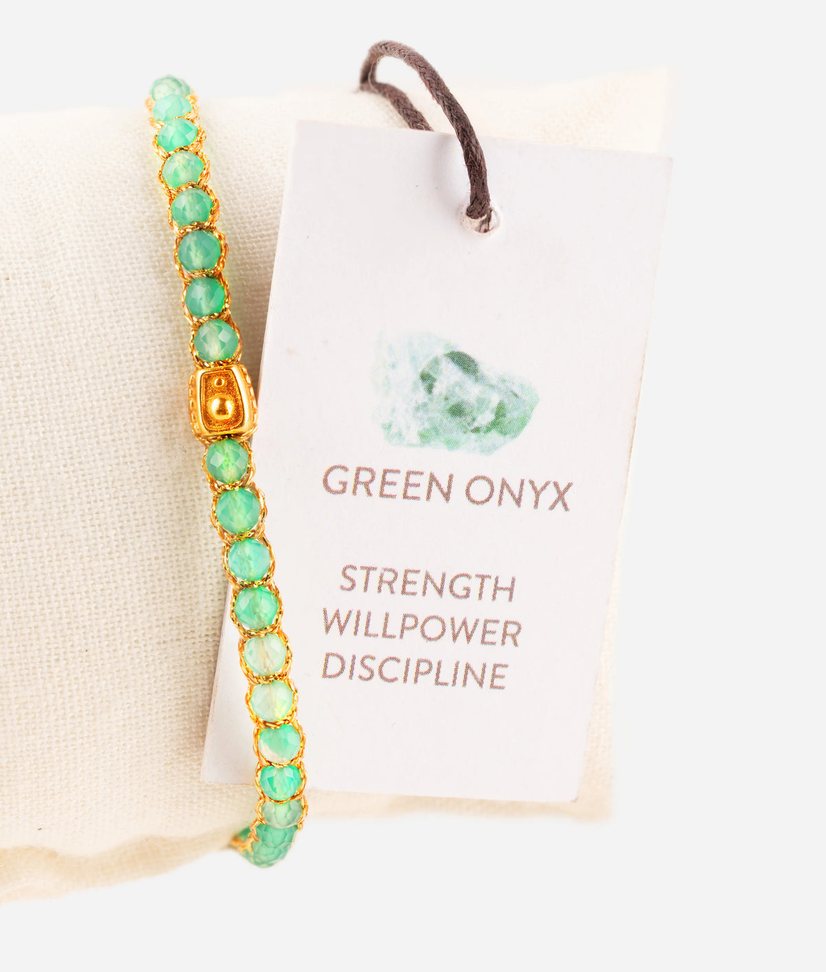 Green Onyx Bracelet Gold