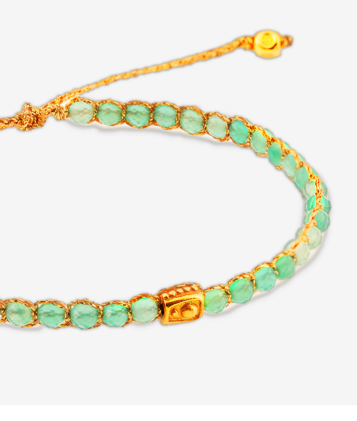 Green Onyx Bracelet Gold