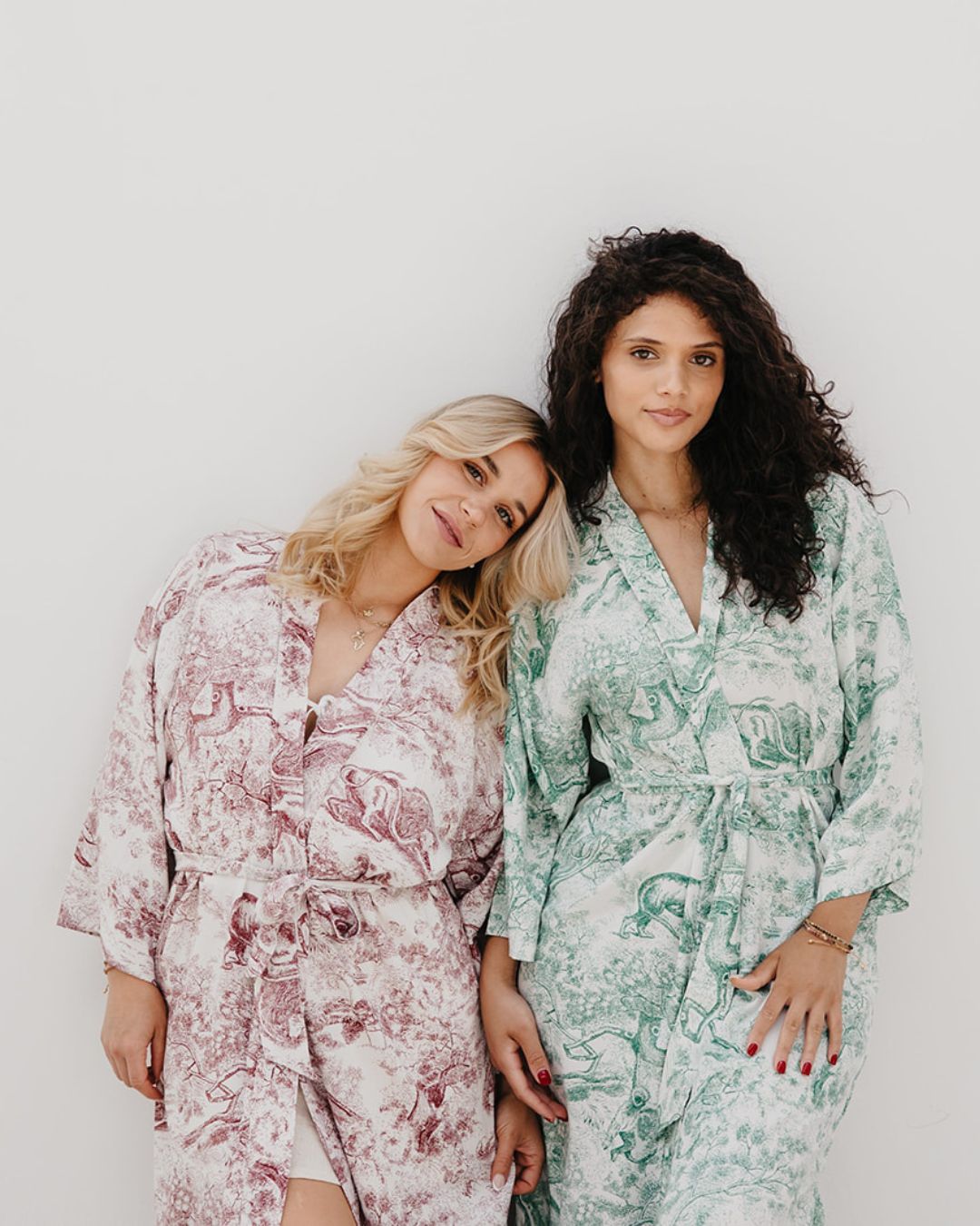 Kimono - Animal Print White/Red