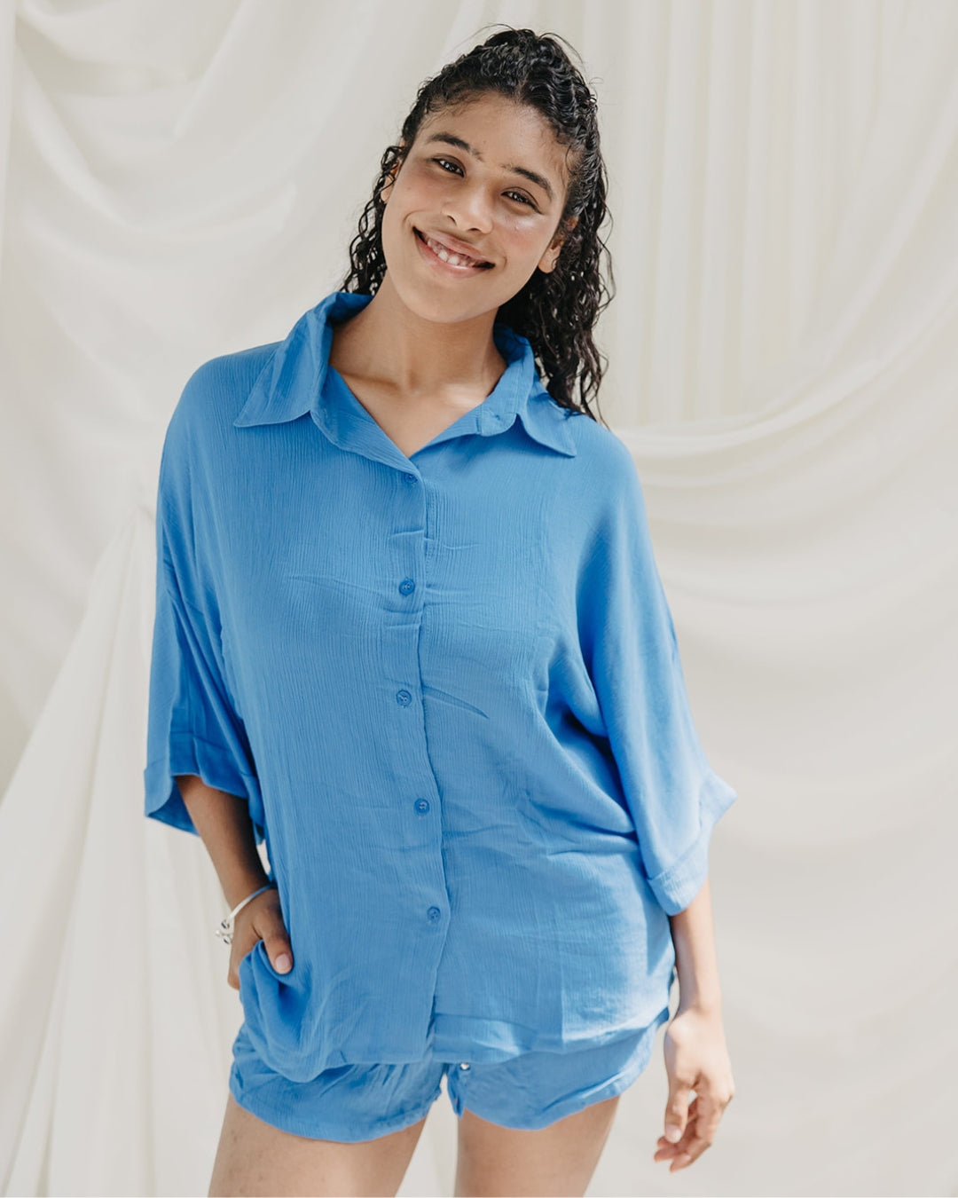 Kimono Crinkle Set - Bluesky