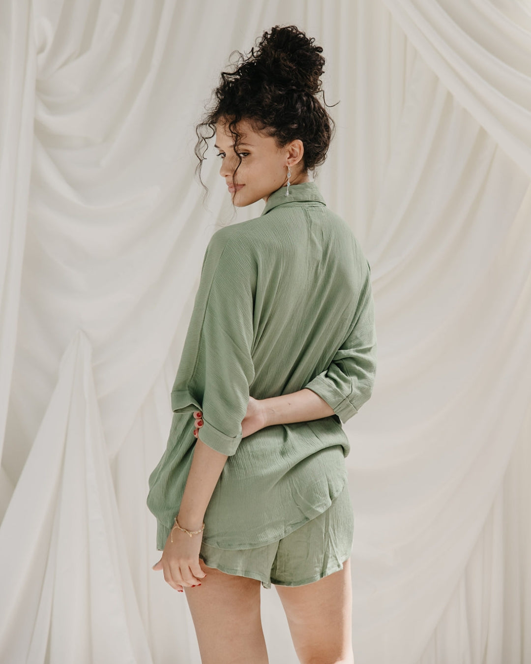 Kimono Crinkle Set - Sage