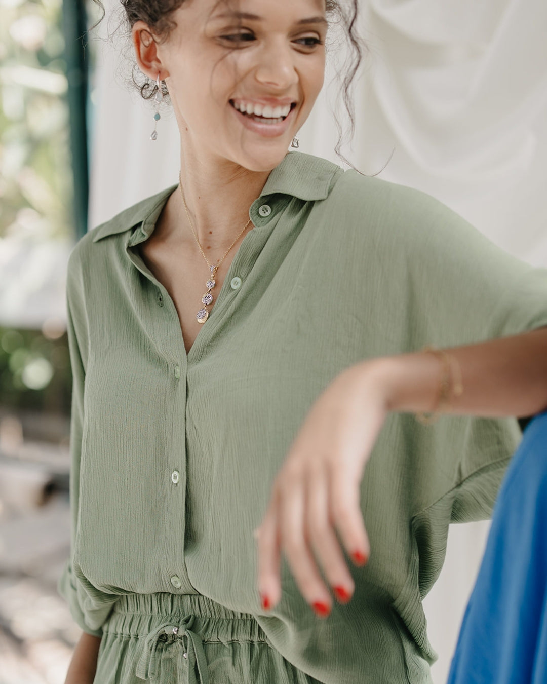 Kimono Crinkle Set - Sage