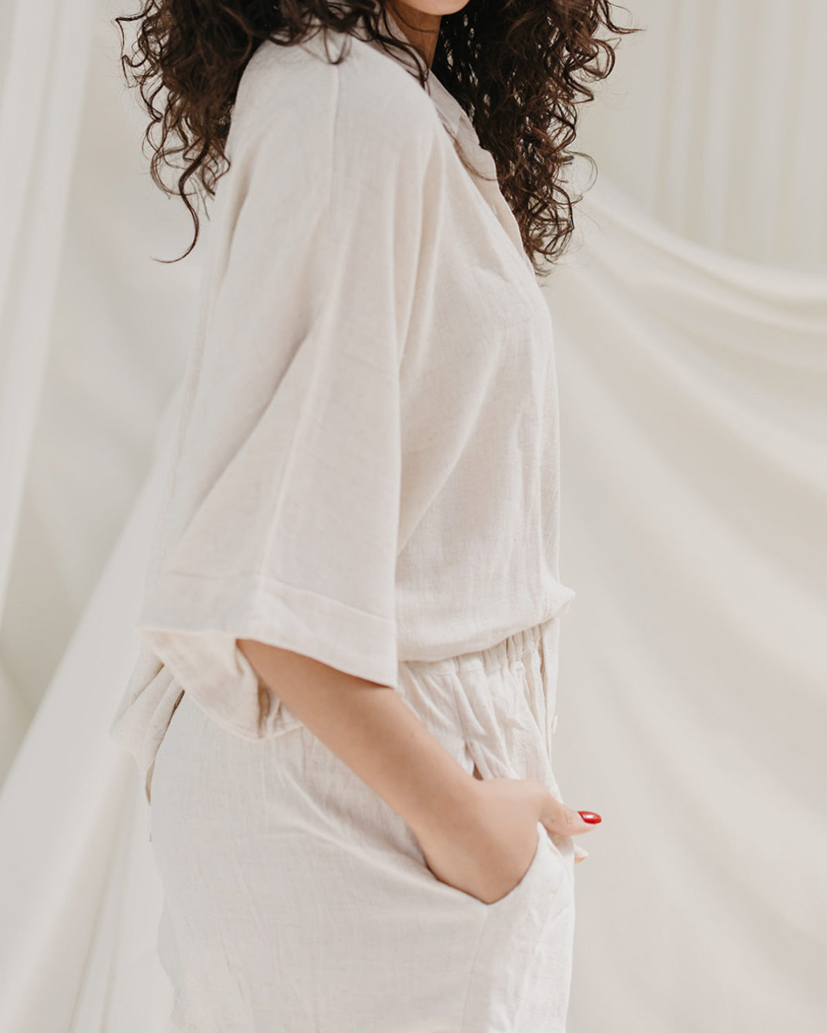 Kimono Crinkle Set - Natural