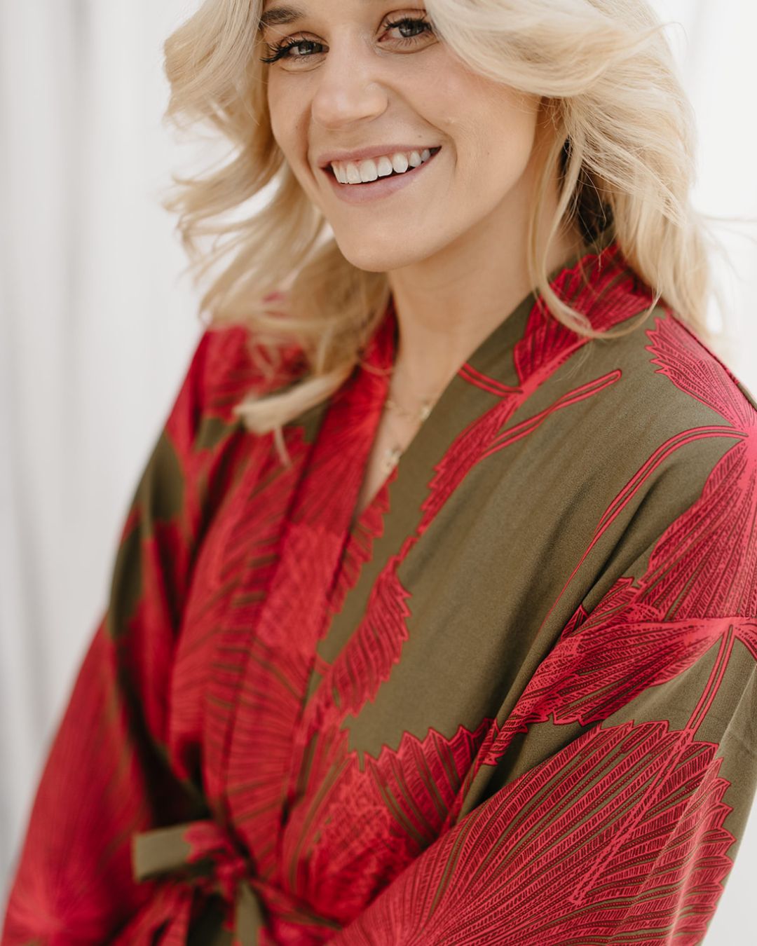 Kimono - Fan Palm Brown/Red