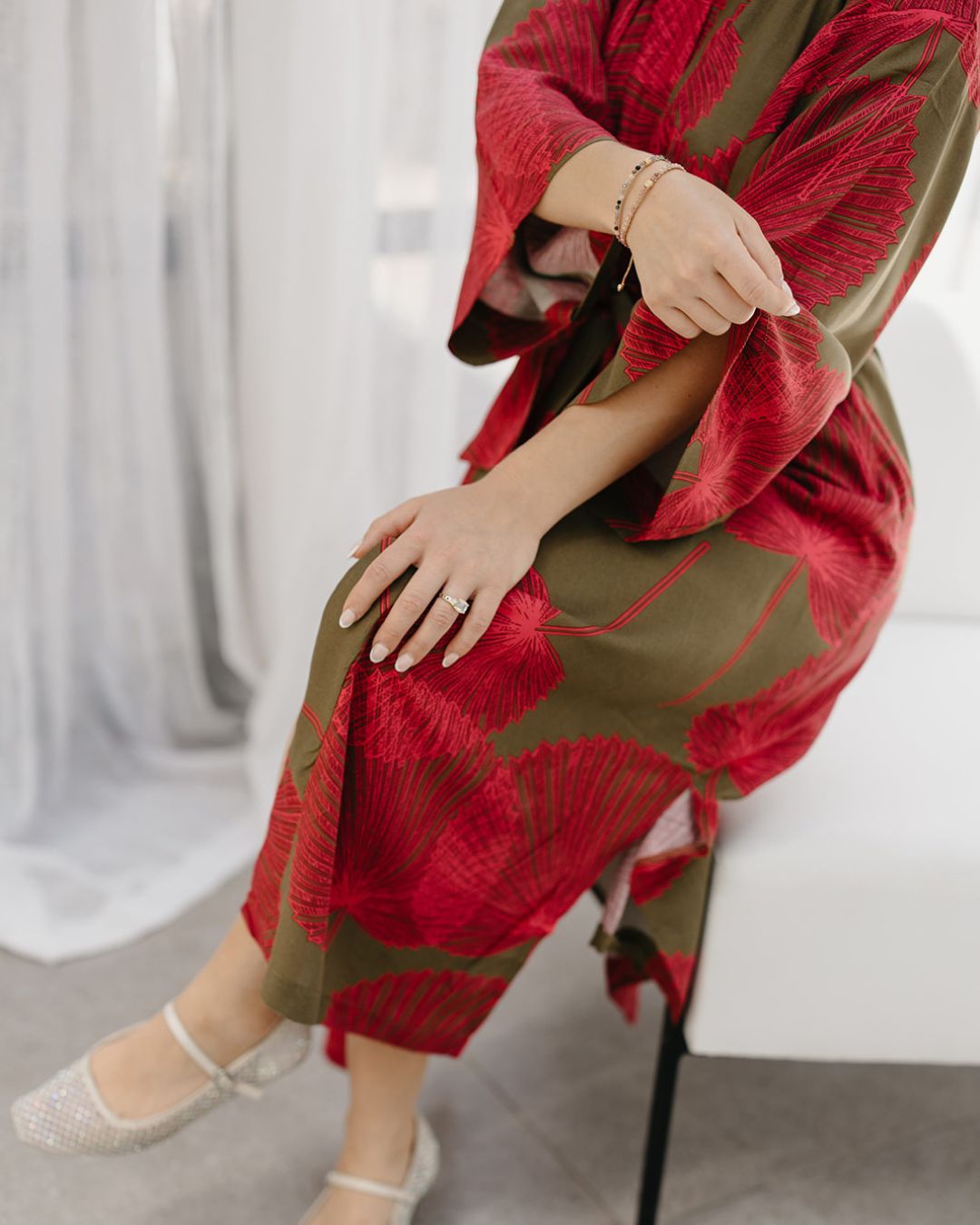 Kimono - Fan Palm Brown/Red