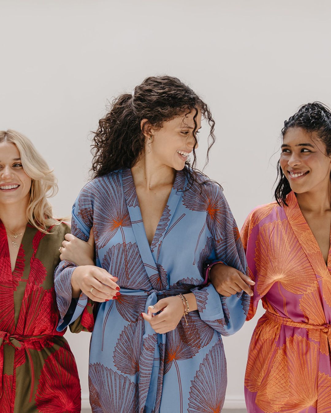 Kimono - Fan Palm Blue/Brown