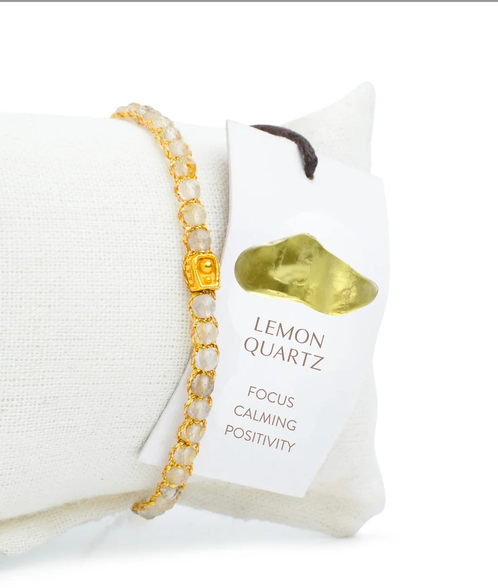 Lemon Quartz Bracelet Gold