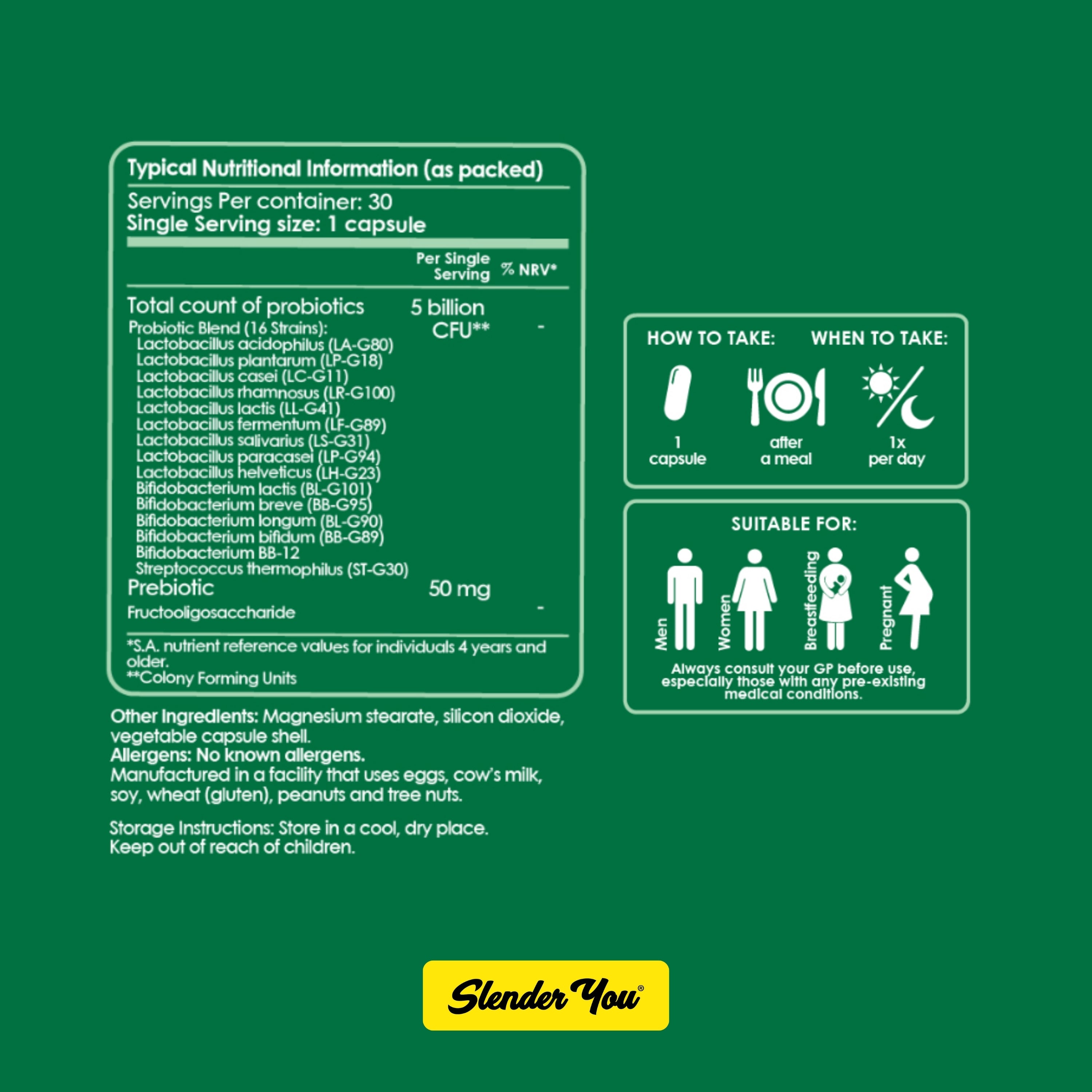 Slender You Probiotic for Her - 100g, 30 Tablets