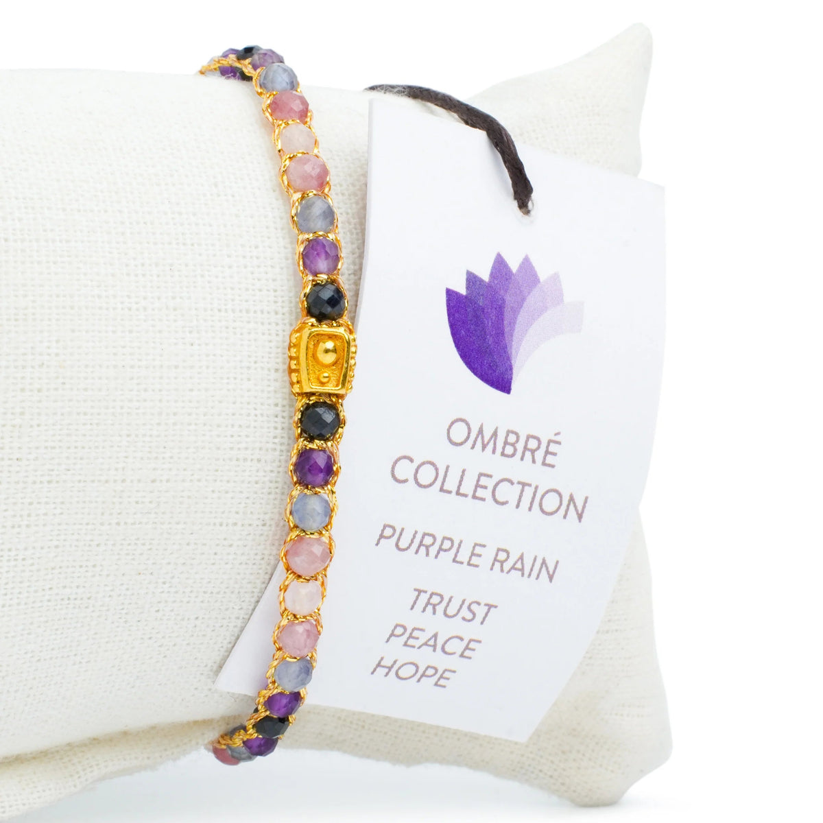 Purple Rain Bracelet Gold