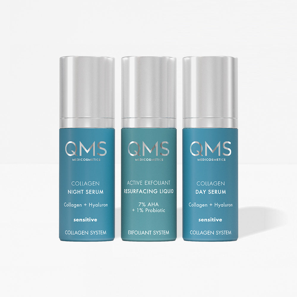 QMS Collagen + Exfoliant Set - Sensitive 30ml x 3