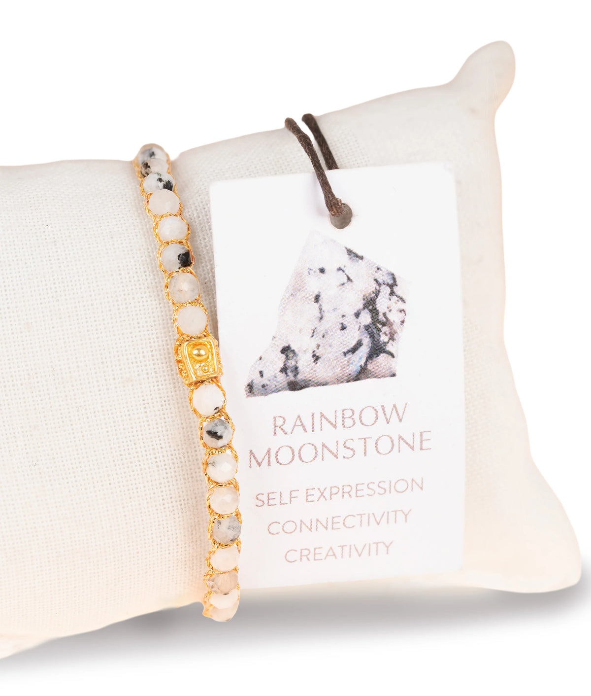Rainbow Moonstone Bracelet Gold