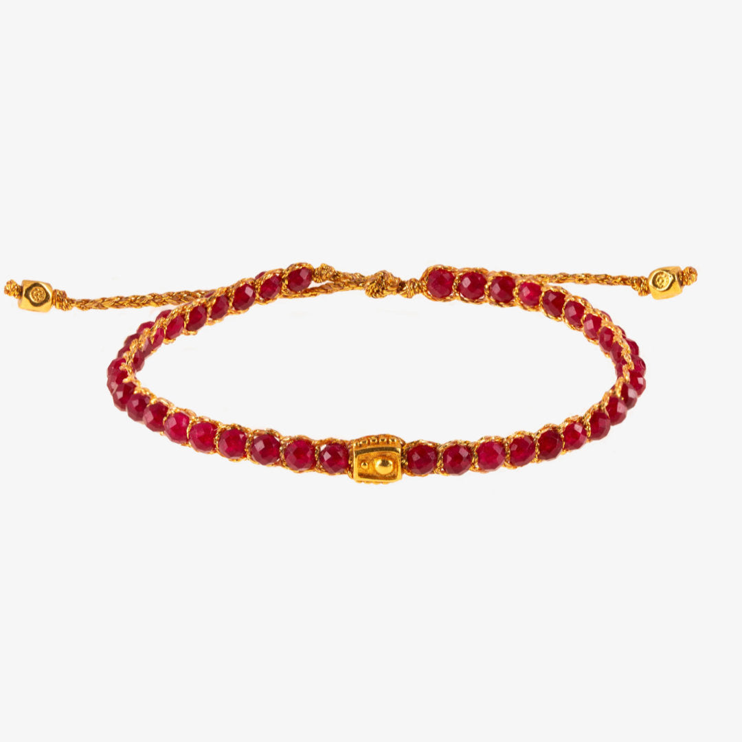 Red Aventurine Bracelet Gold