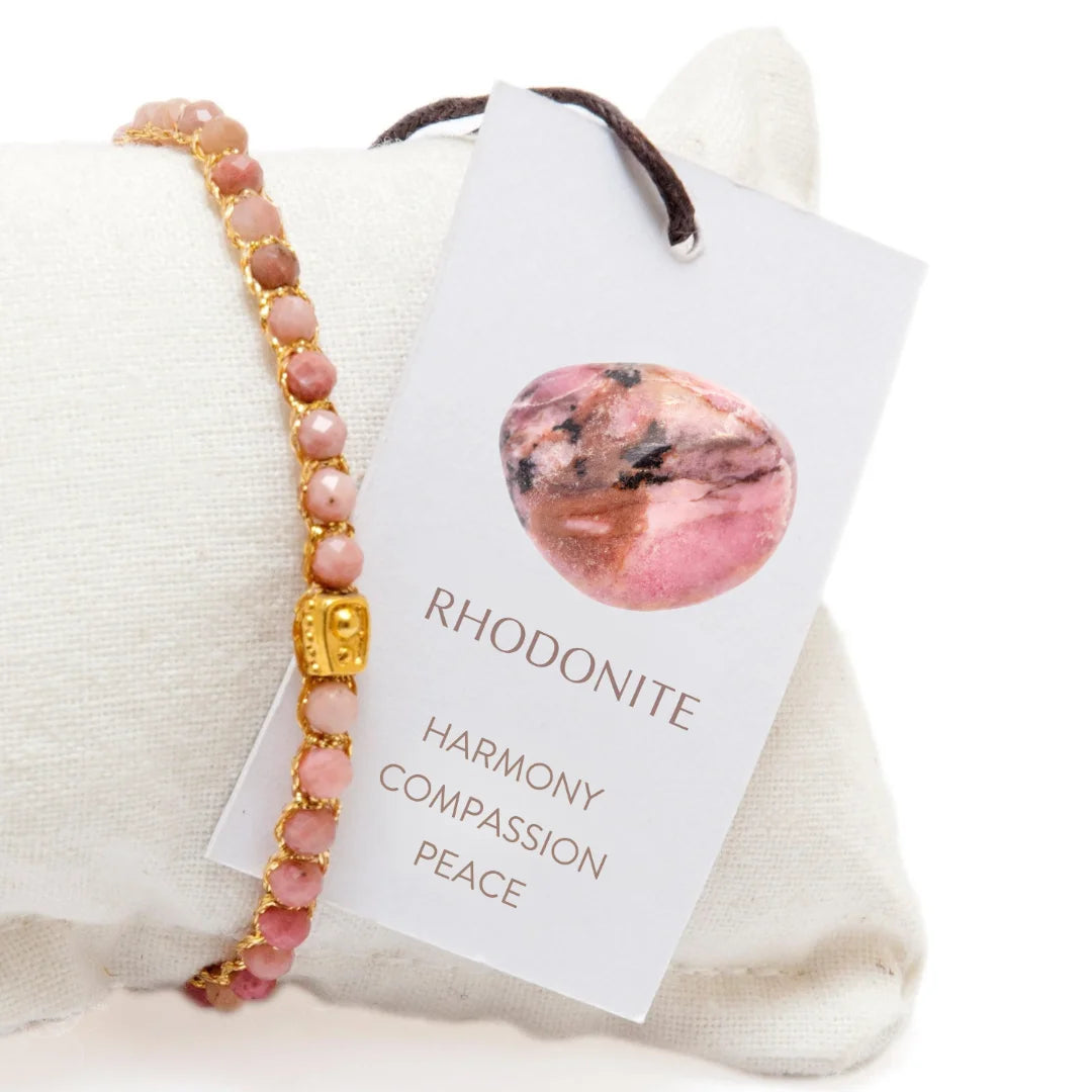 Rhodonite Australian Bracelet Gold
