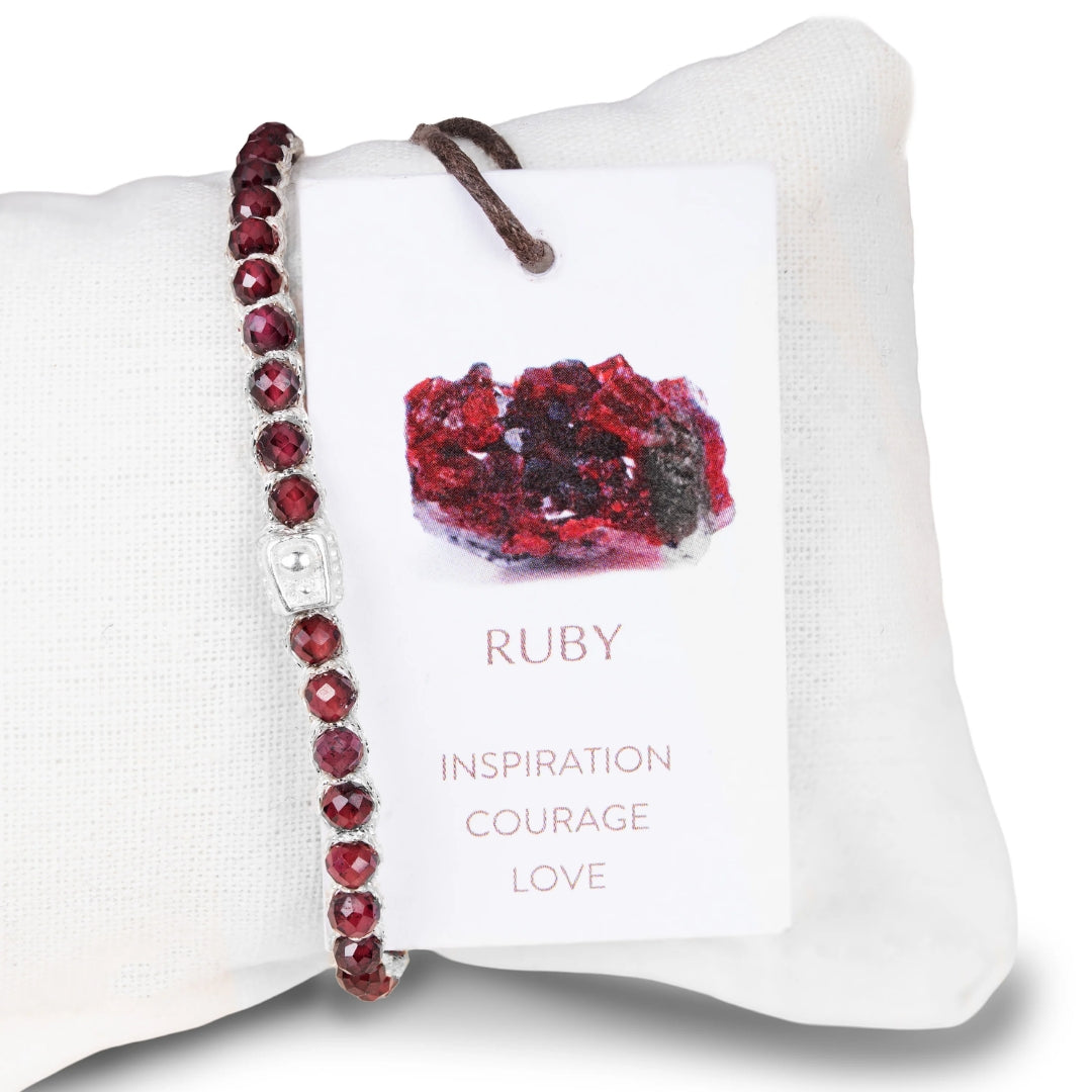Ruby Bracelet Silver