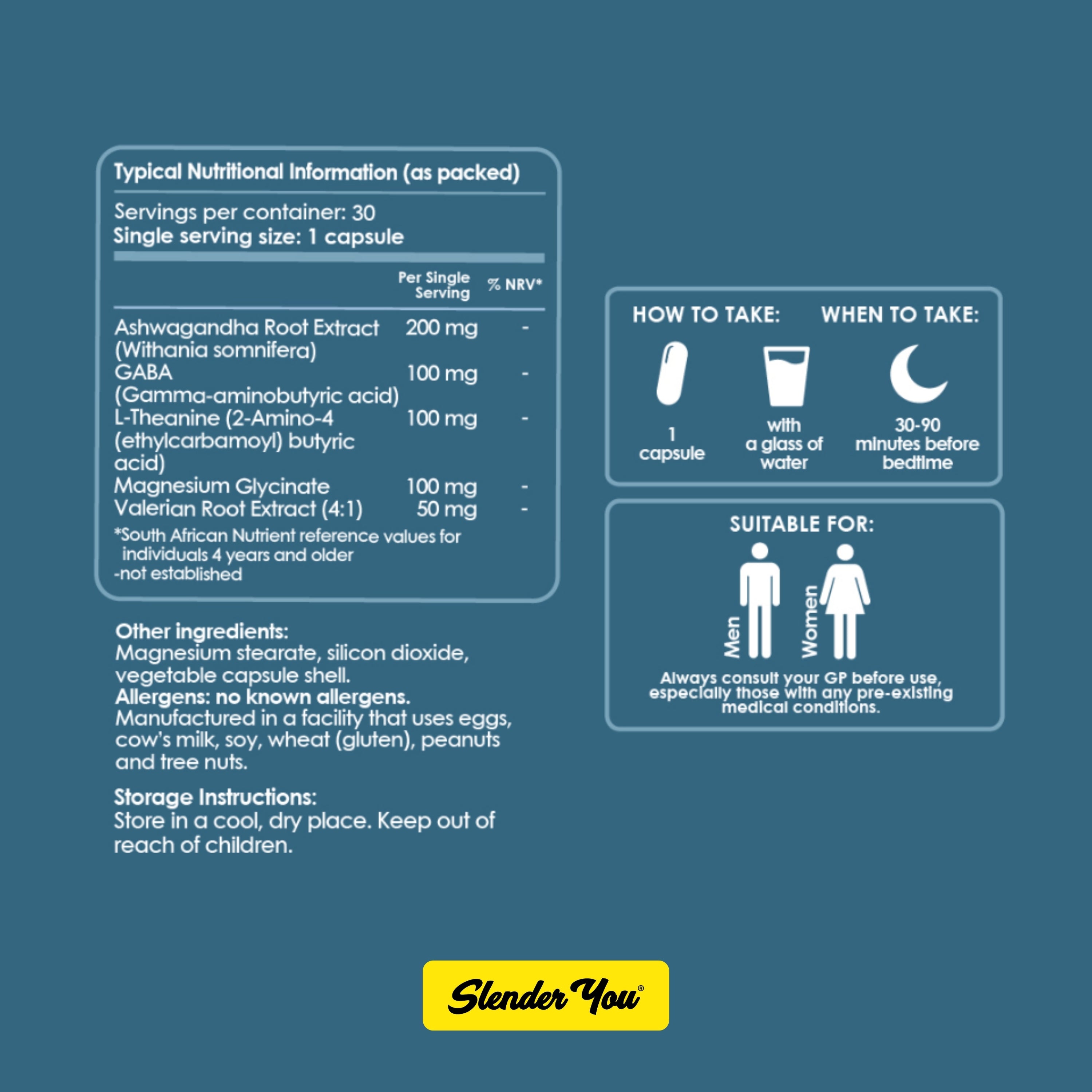 Slender You Slim Sleep -  100g, 30 Caps