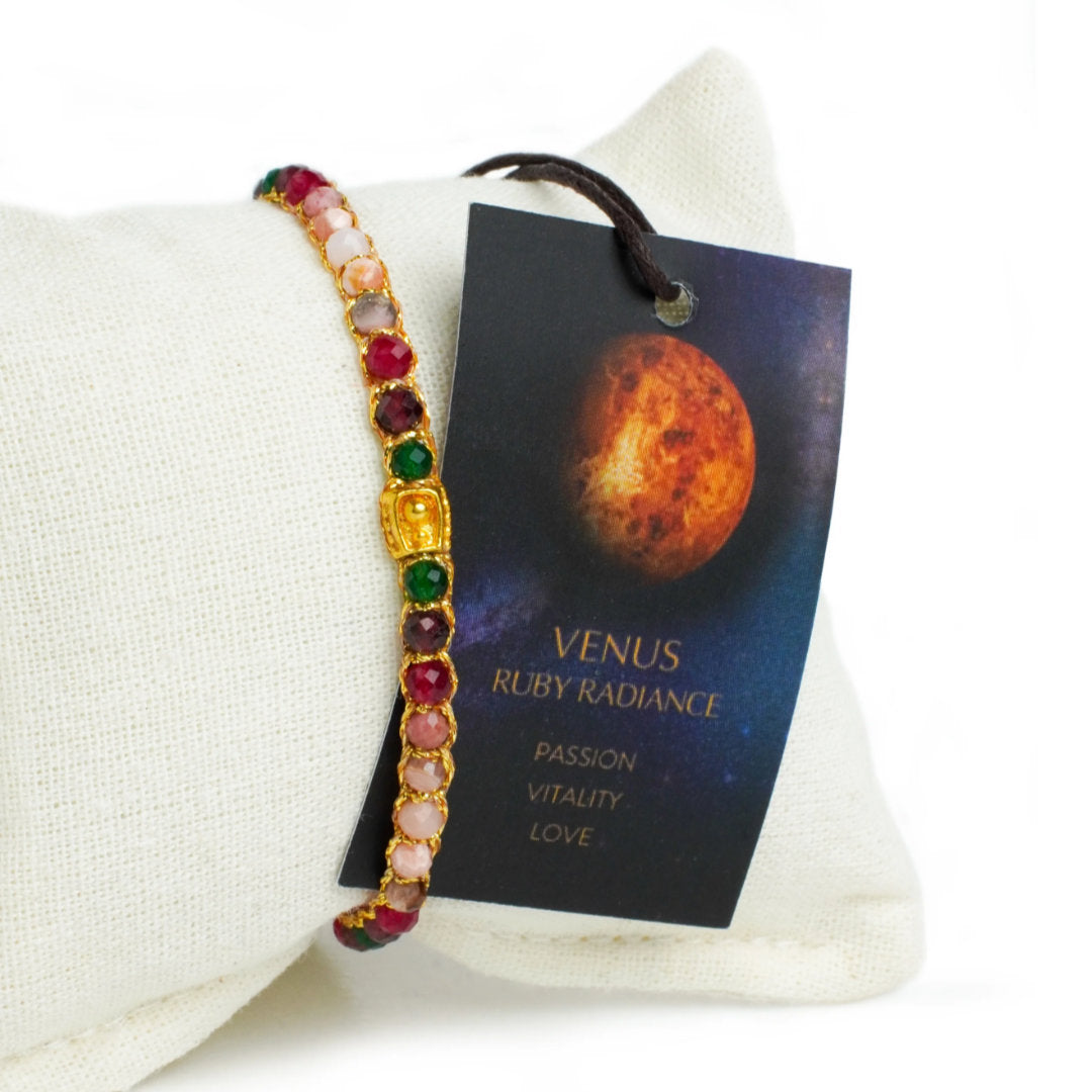 Venus Ruby Radiance Bracelet Gold