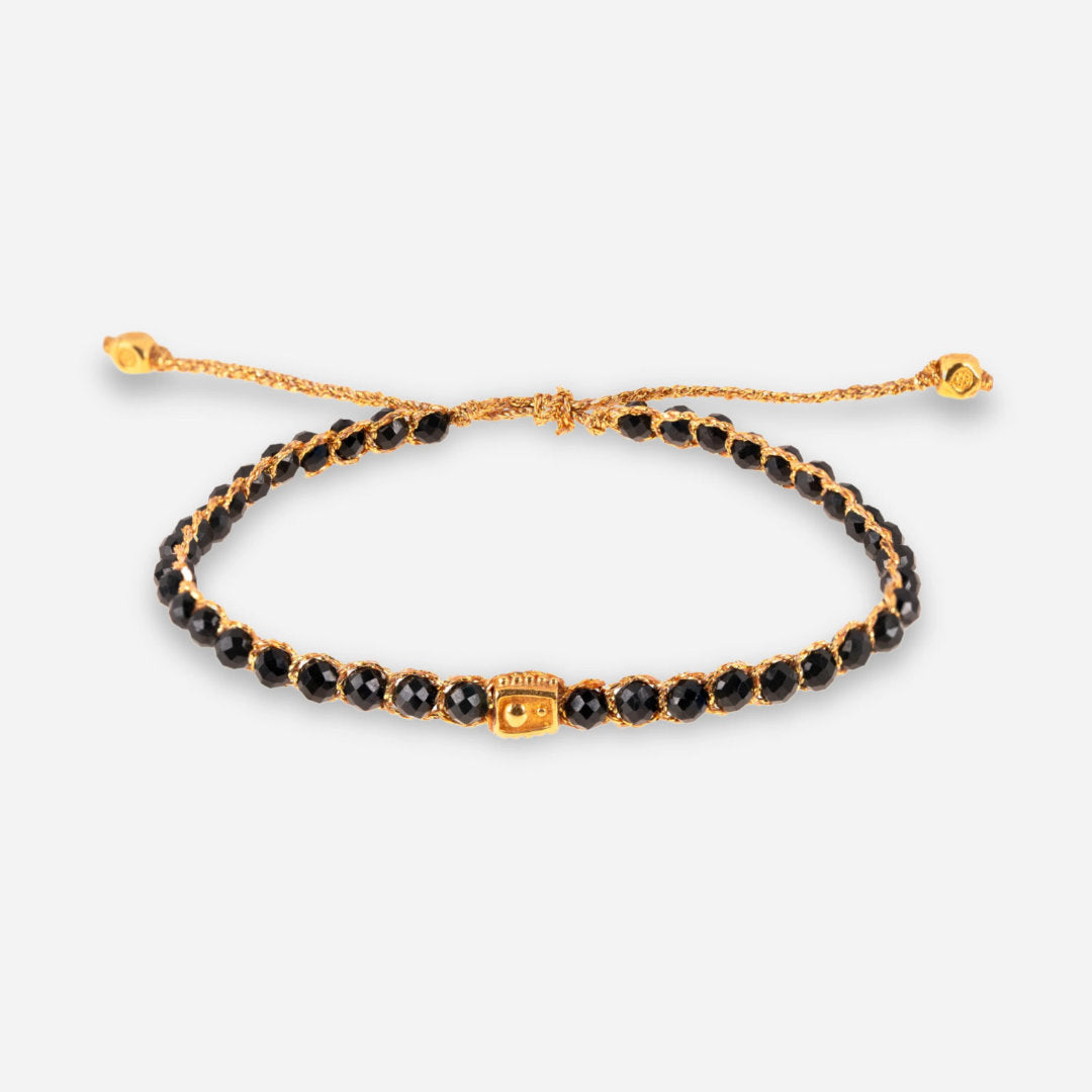 Black Spinel Bracelet Gold