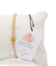 Madagascar Rose Quartz Bracelet Gold