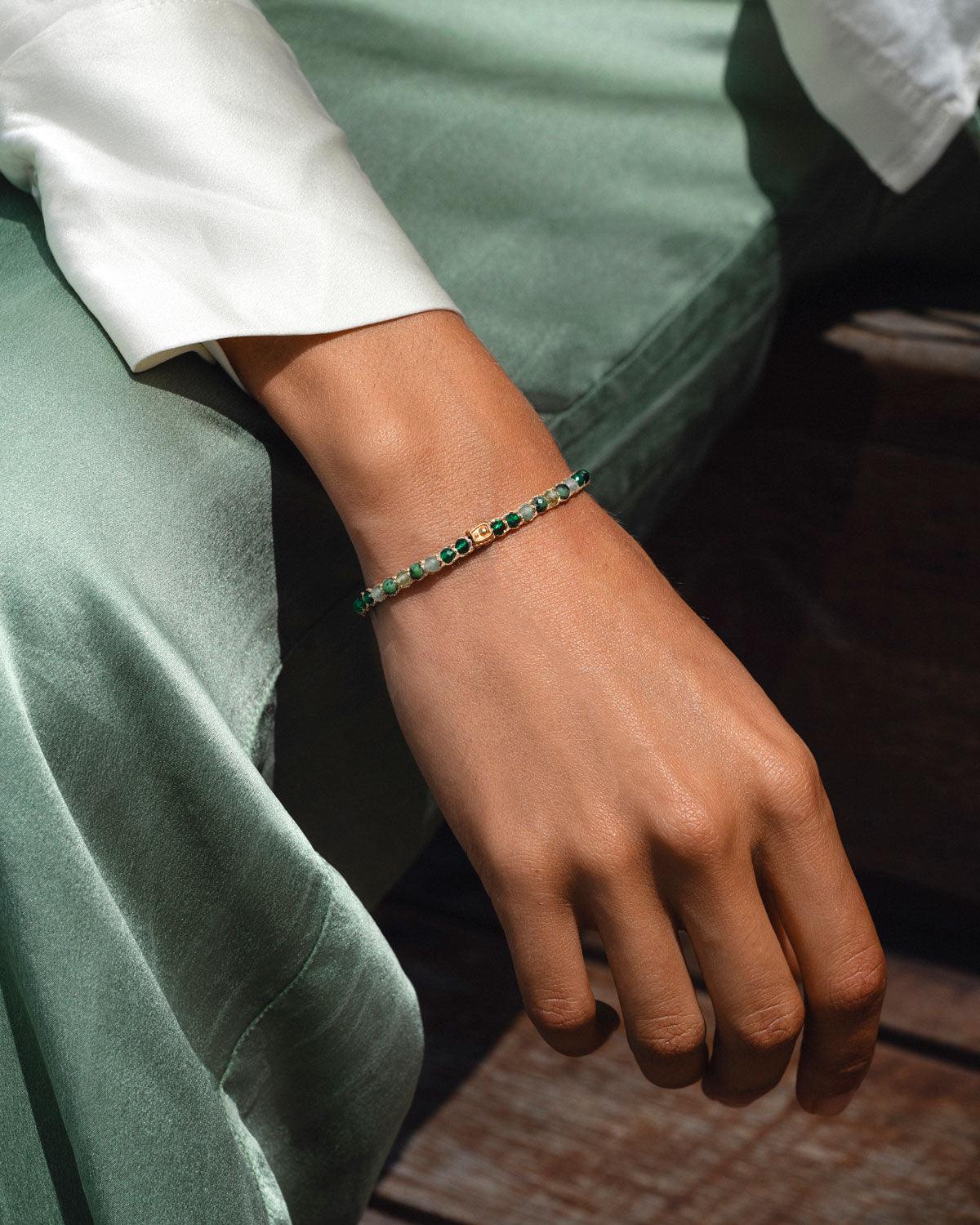 Ombre Green Glow Bracelet Gold