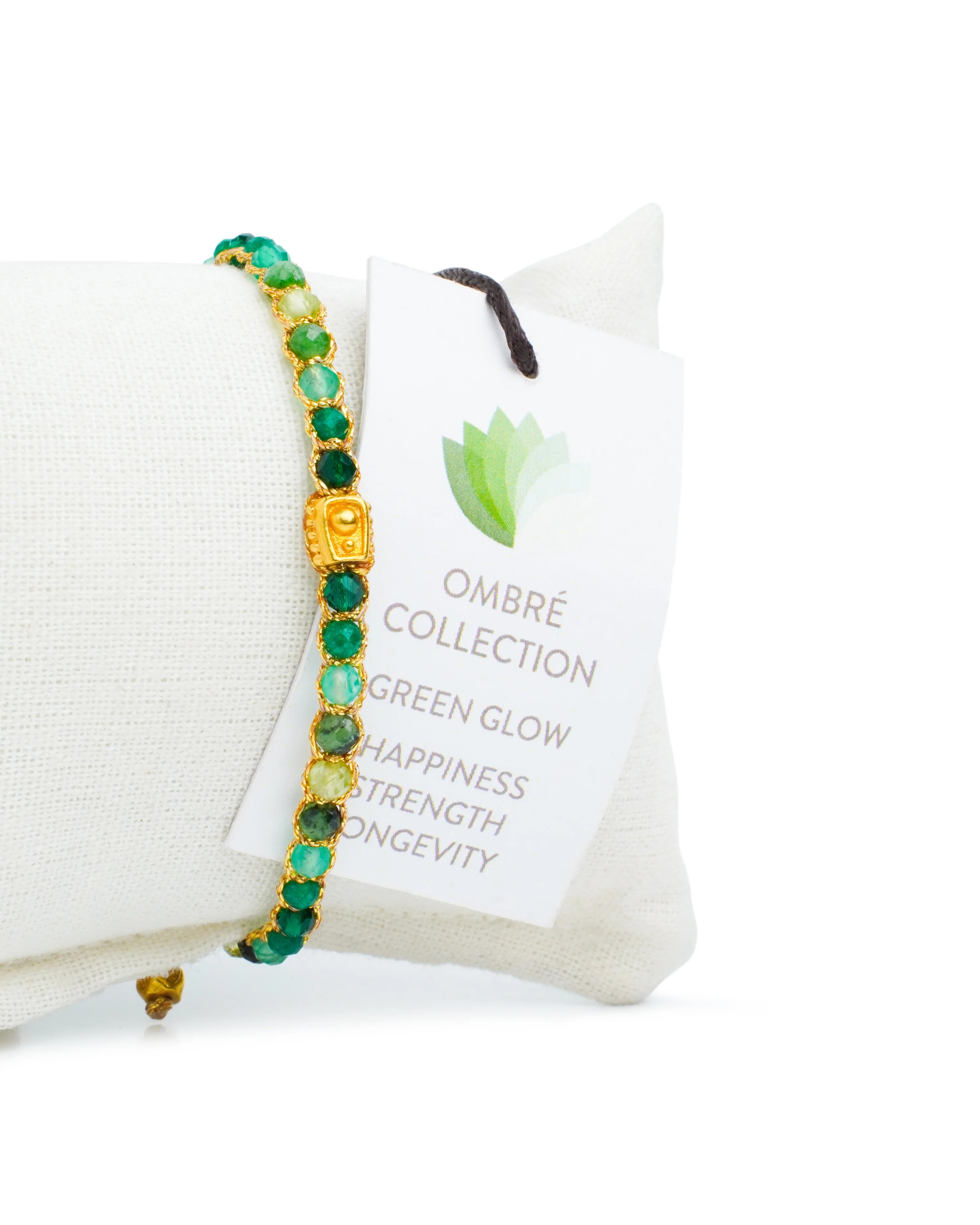 Ombre Green Glow Bracelet Gold
