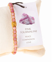 Pink Tourmaline Bracelet Gold