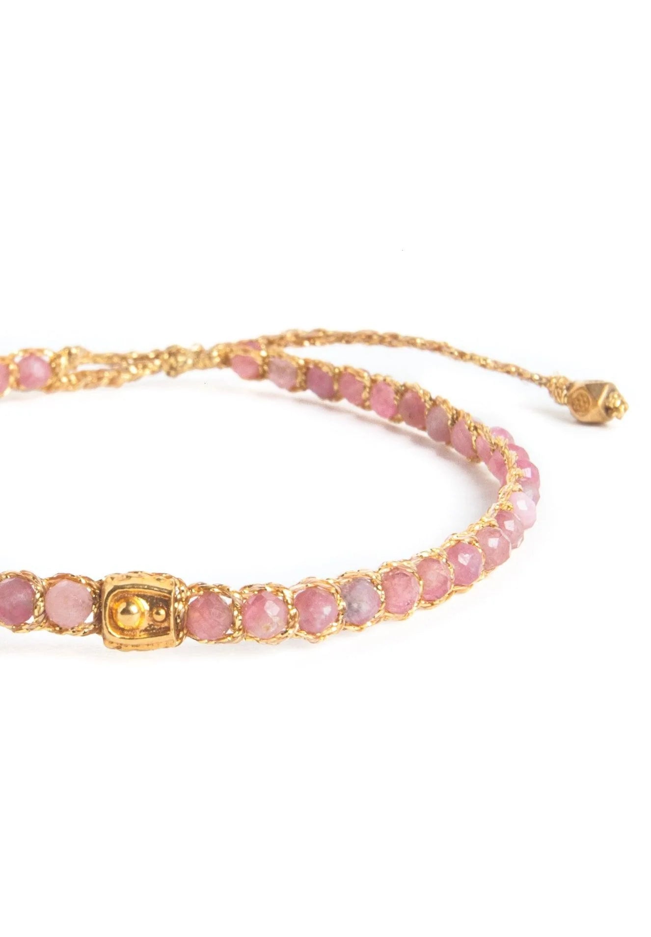 Pink Tourmaline Bracelet Gold